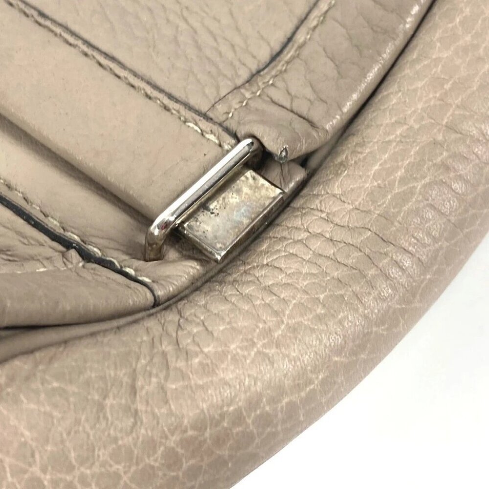 HERMES Equi Pouch Flap Clutch bag Leather Gurege Based - Picture 10 of 16